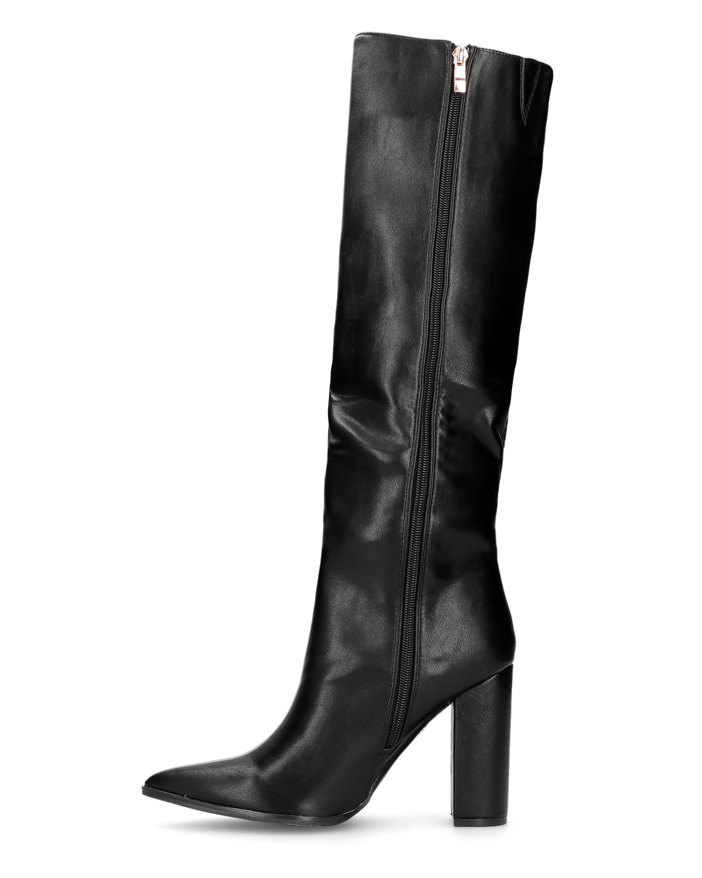 NEERA - stivali alti neri sotto il ginocchio con cerniera laterale