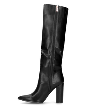 NEERA - stivali alti neri sotto il ginocchio con cerniera laterale