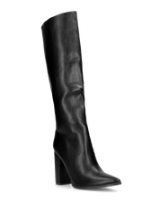 NEERA - stivali alti neri sotto il ginocchio con cerniera laterale