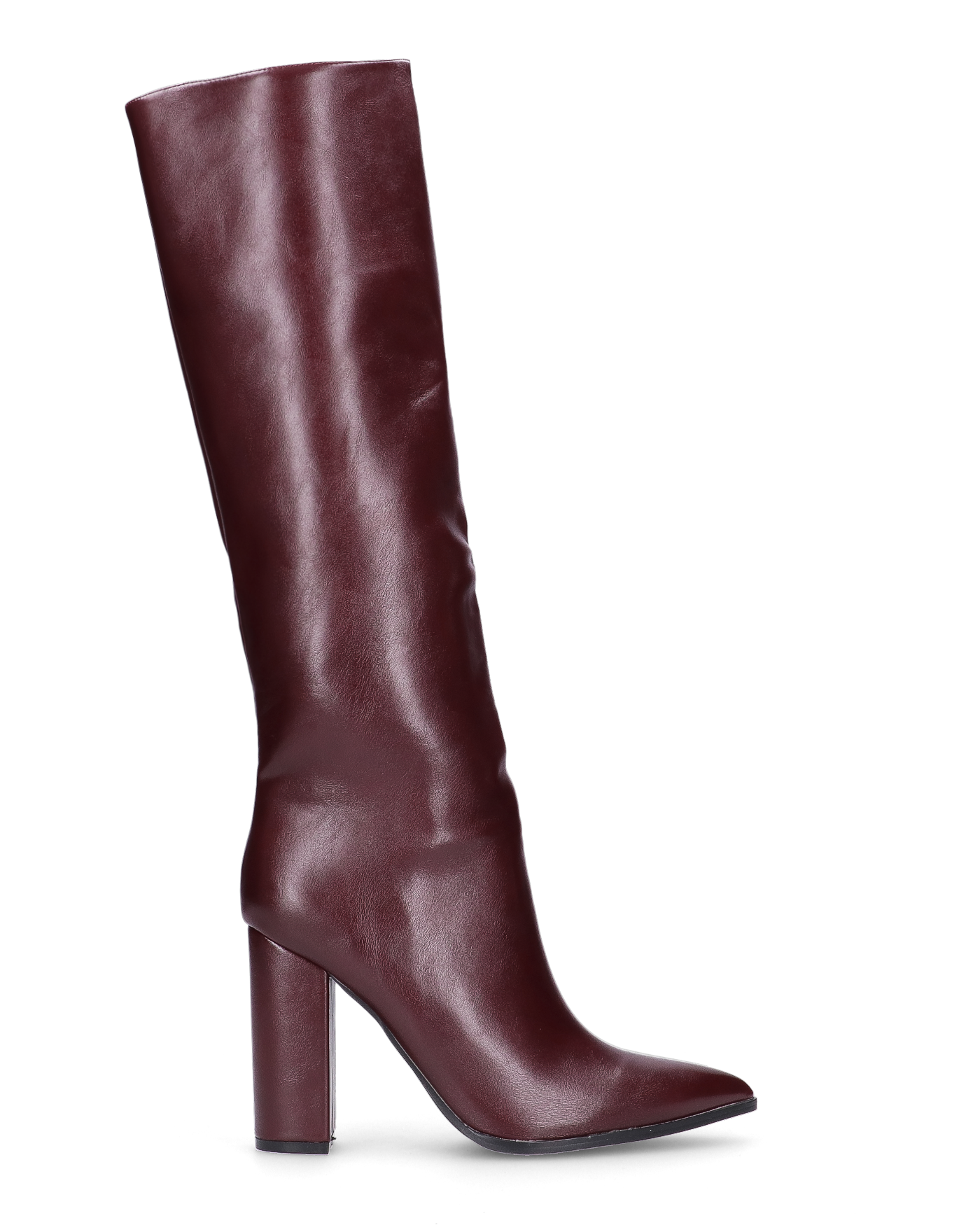 NEERA - stivali alti bordeaux sotto il ginocchio con cerniera laterale