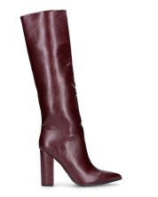 NEERA - stivali alti bordeaux sotto il ginocchio con cerniera laterale