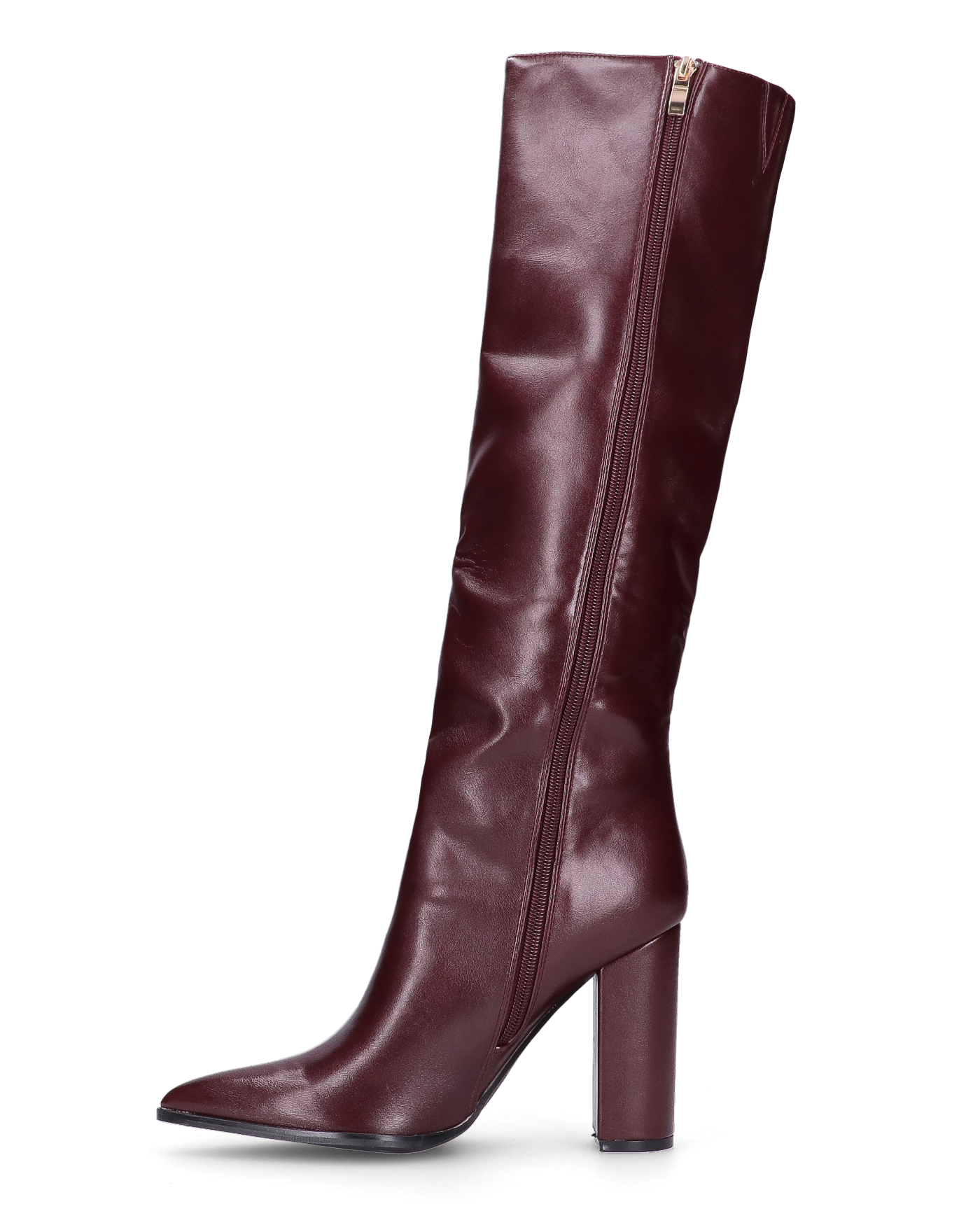 NEERA - stivali alti bordeaux sotto il ginocchio con cerniera laterale