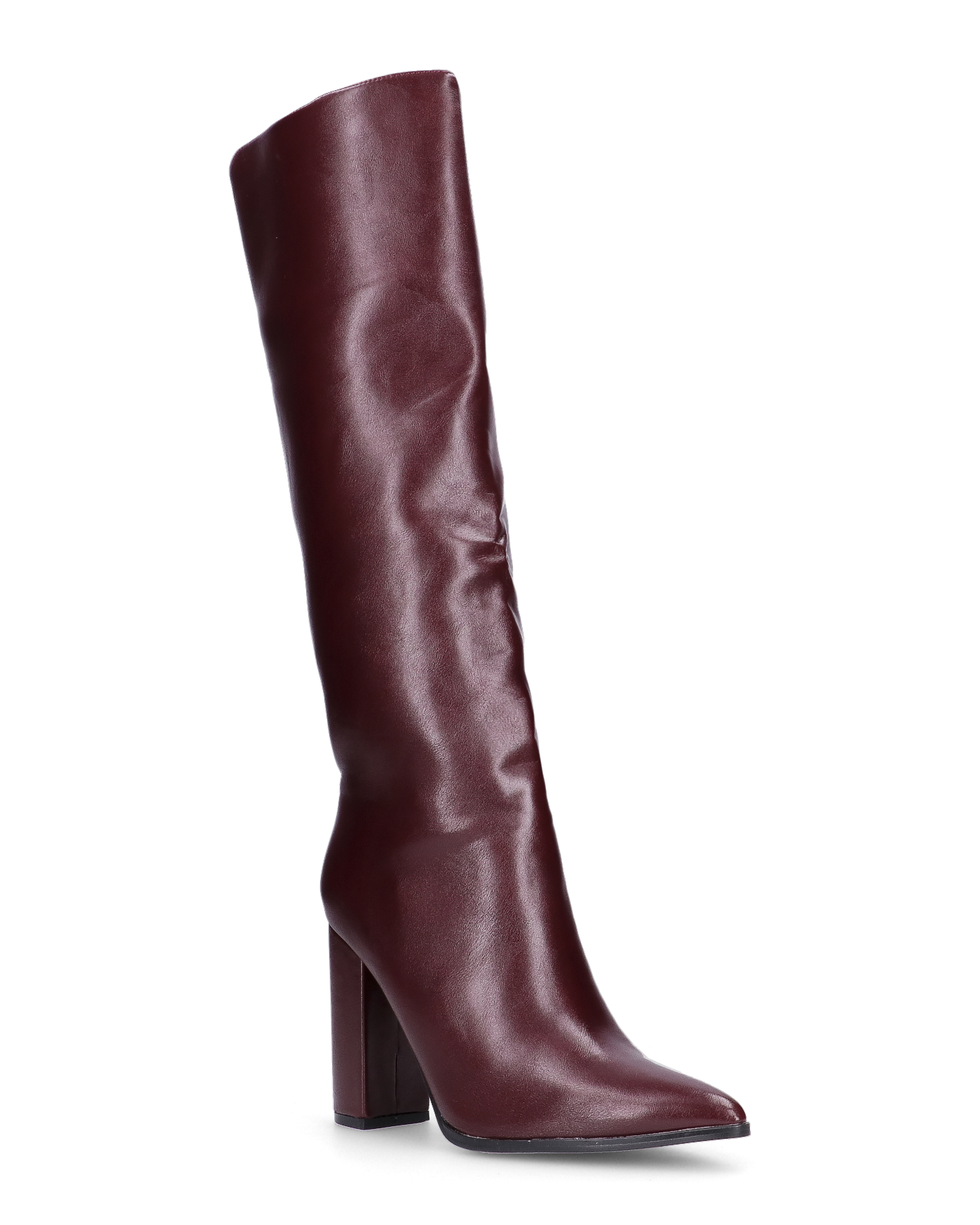 NEERA - stivali alti bordeaux sotto il ginocchio con cerniera laterale