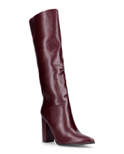 NEERA - stivali alti bordeaux sotto il ginocchio con cerniera laterale