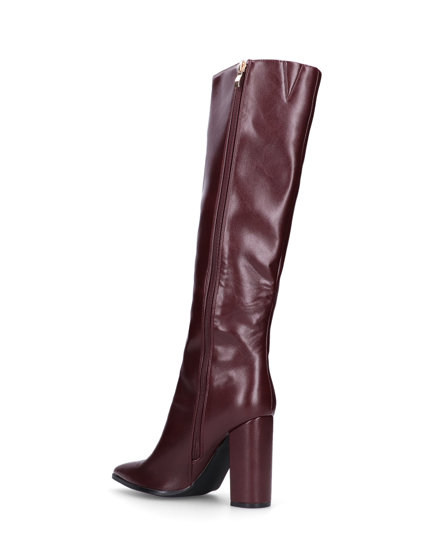 NEERA - stivali alti bordeaux sotto il ginocchio con cerniera laterale