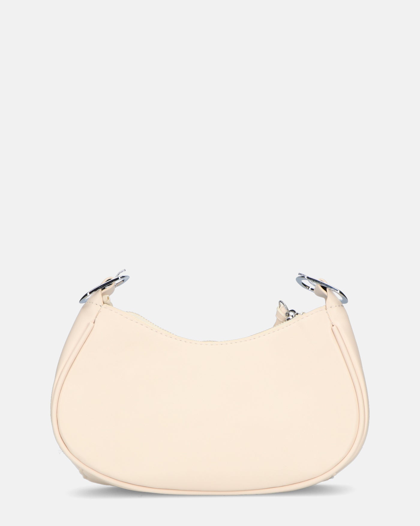 NIKKIE - borsetta beige con chiusura zip, tracolla e borsellino removibili