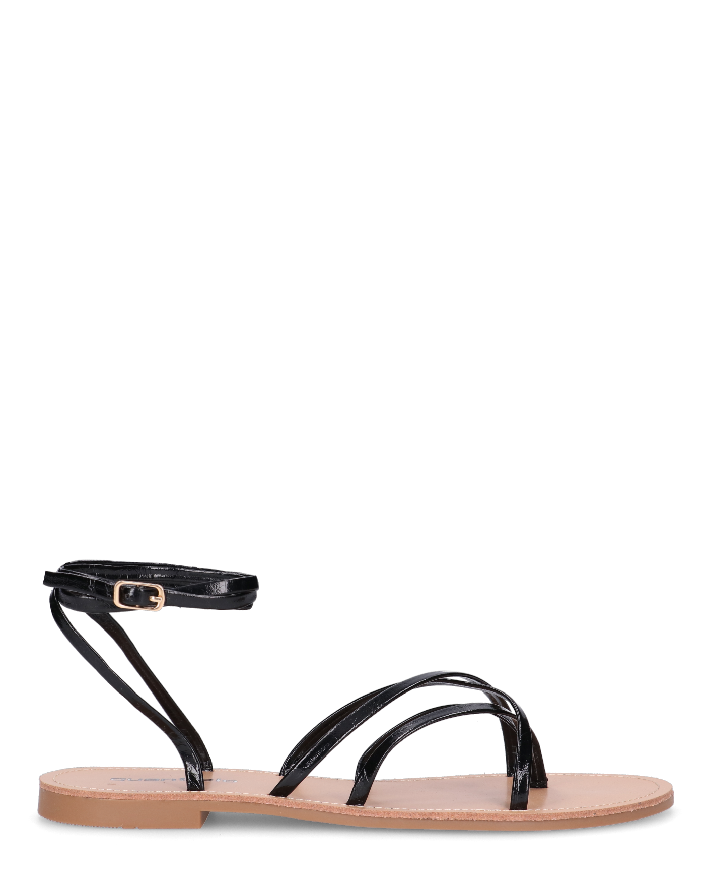 NINA Sandali Bassi Con Cinturino E Fasce Nere QUANTICLO nina-sandali-bassi-con-cinturino-e-fasce-nere-quanticlo