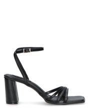 NORIE - sandali con tacco neri e con cinturino