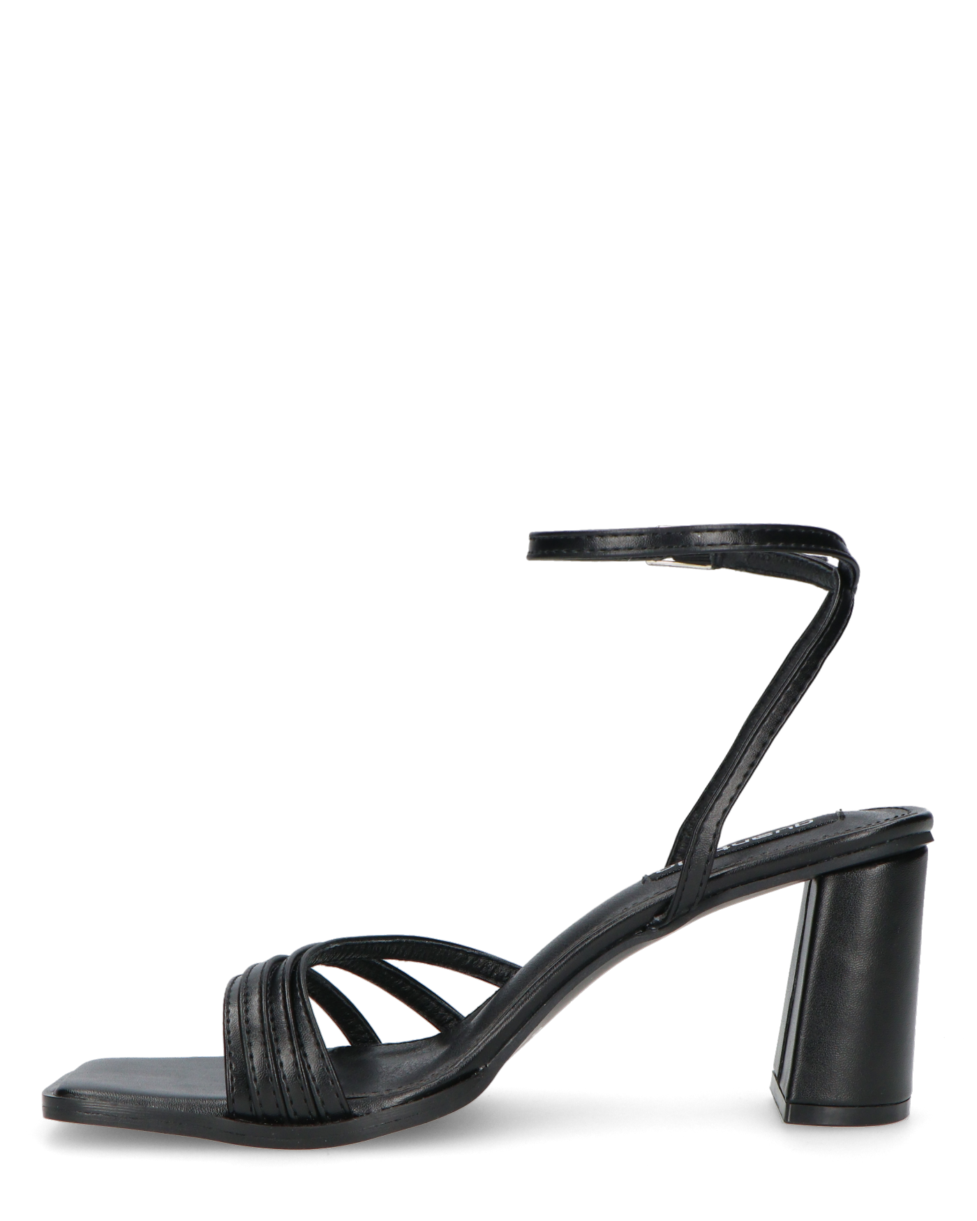 NORIE - sandali con tacco neri e con cinturino