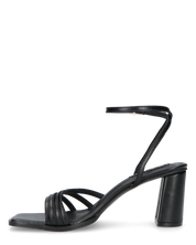 NORIE - sandali con tacco neri e con cinturino