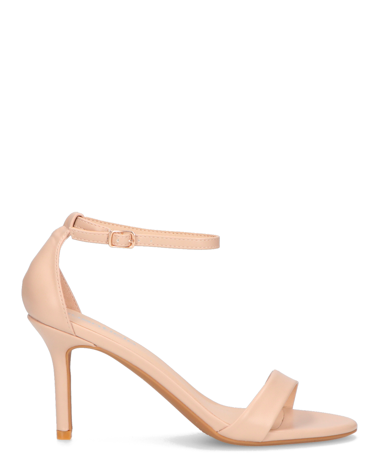 ADELYNE - sandali con tacco a spillo in ecopelle beige con cinturino