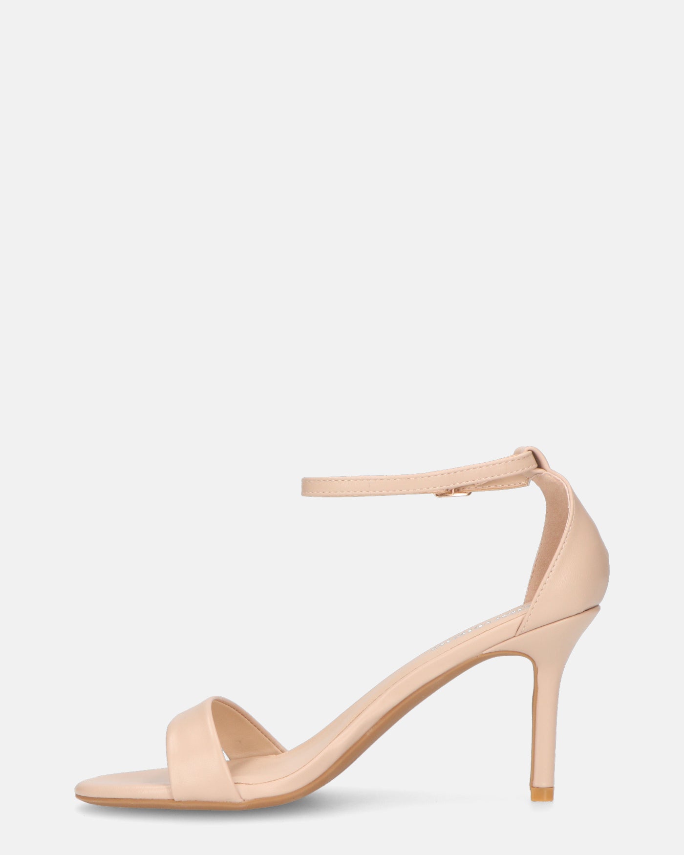 ADELYNE - sandali con tacco a spillo in ecopelle beige con cinturino