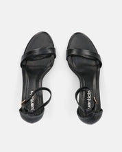 ADELYNE - sandali con tacco a spillo in ecopelle nera con cinturino