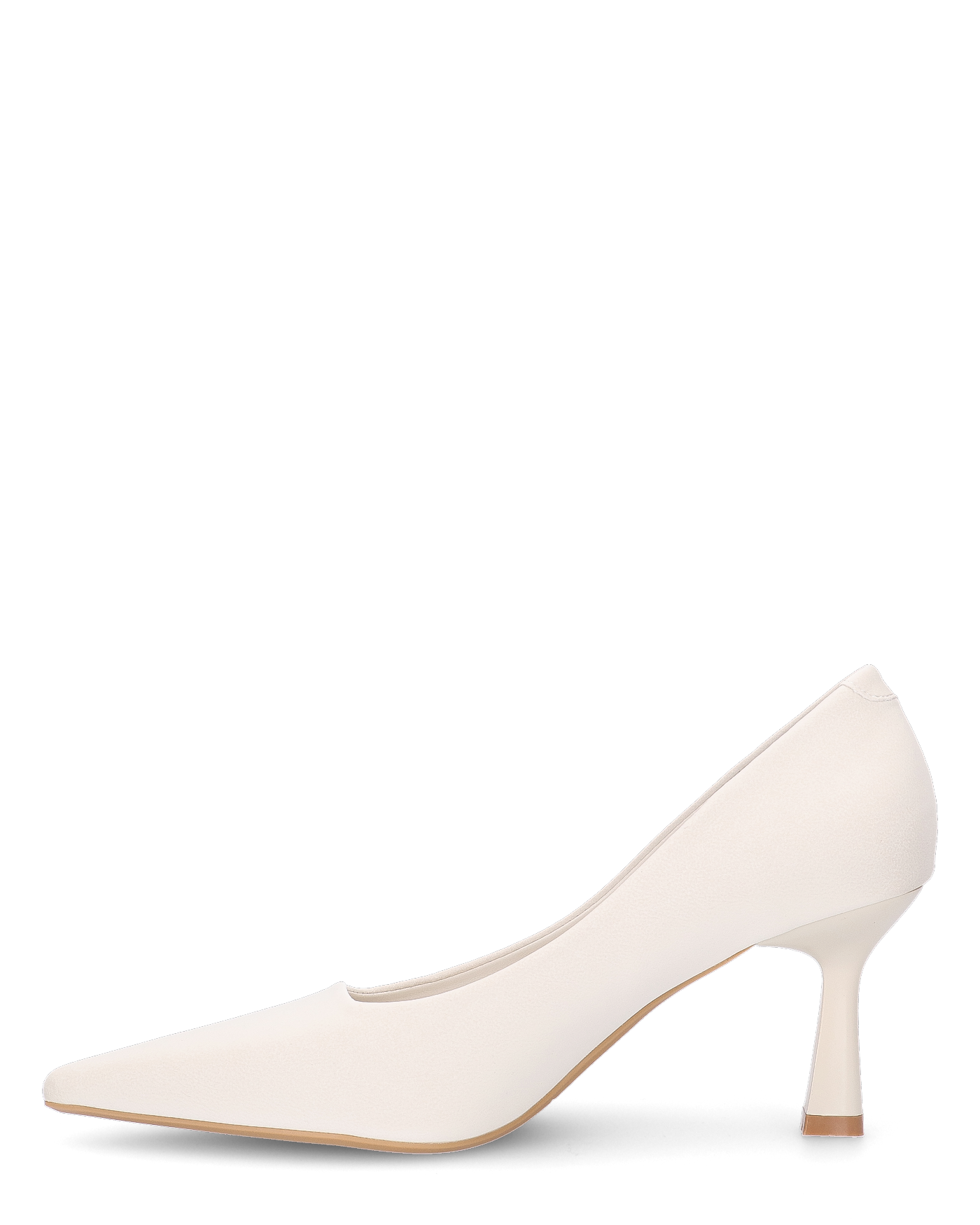 PATTY - décolleté in raso bianco con tacco