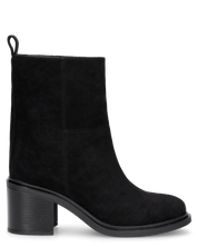 PENNY - stivaletto con tacco basso in camoscio nero