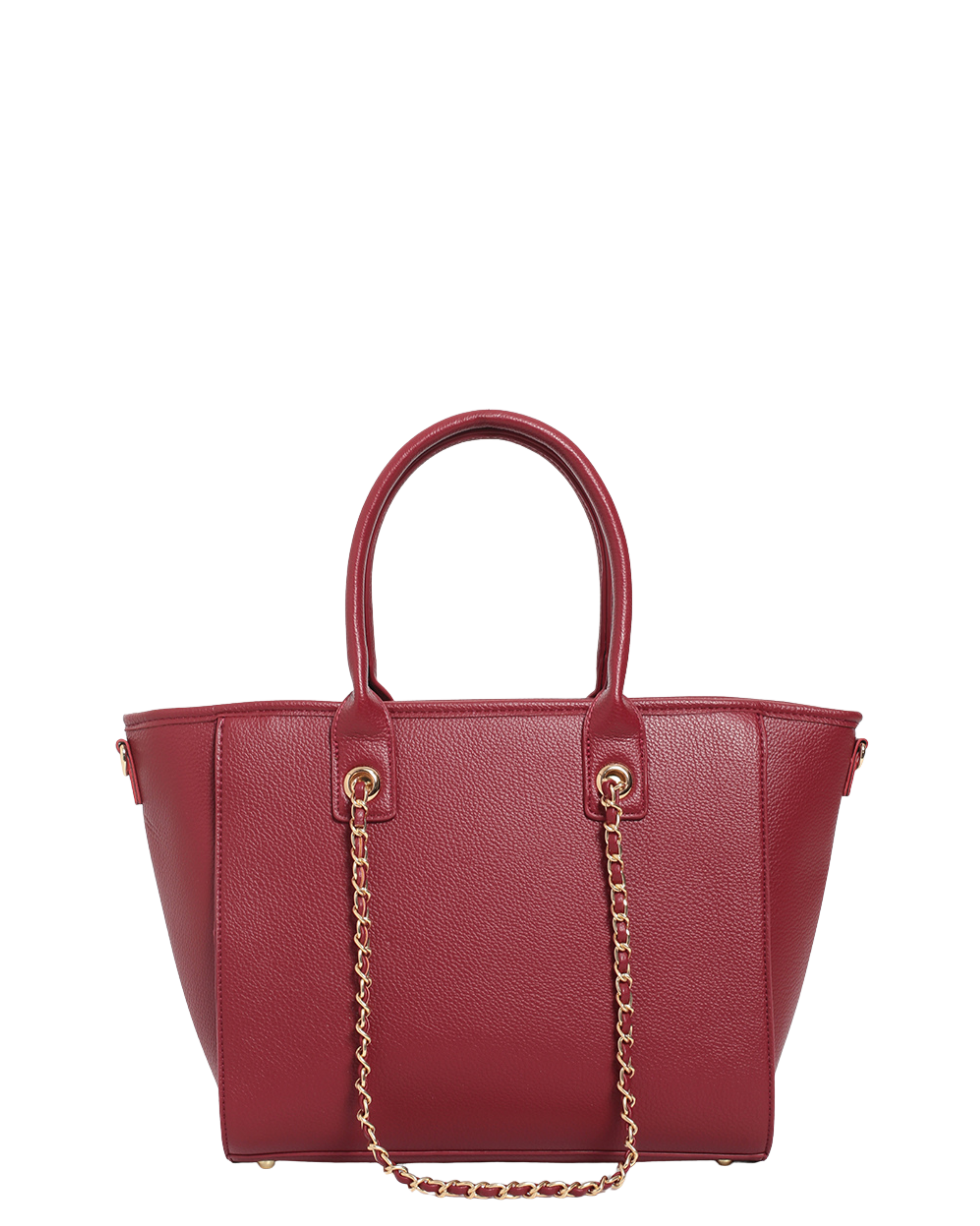 JANE - borsa shopper unibag bordeaux con catena oro