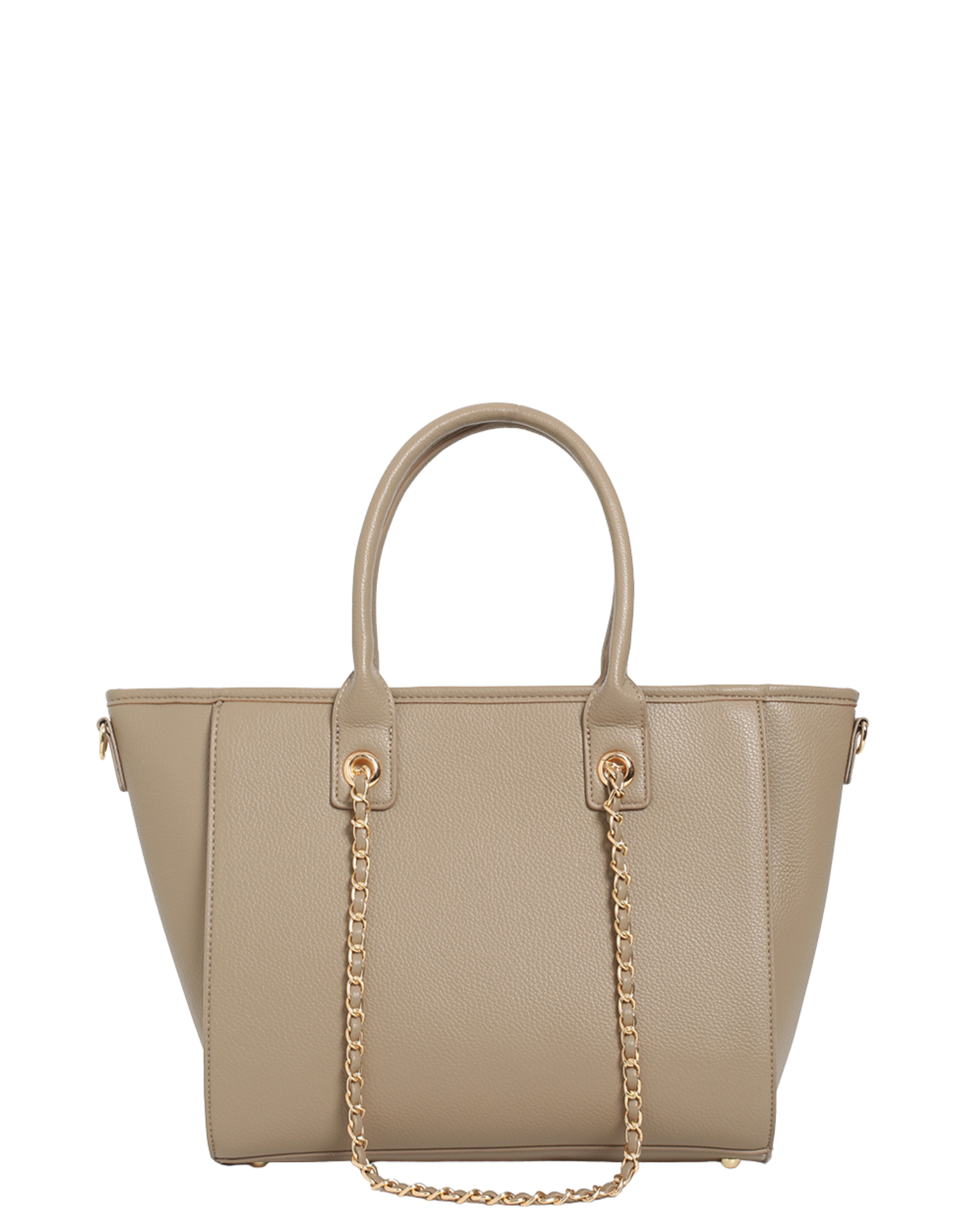 JANE - borsa shopper unibag beige con catena oro