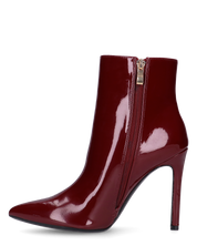 QUINN - stivaletto con tacco a punta effetto glassy burgundy