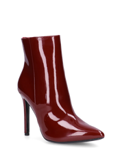 QUINN - stivaletto con tacco a punta effetto glassy burgundy