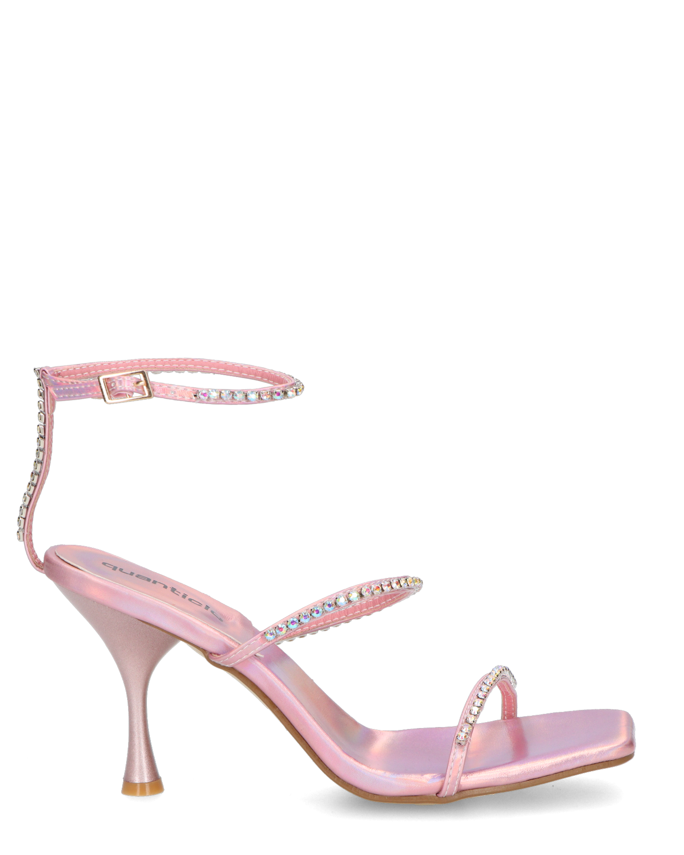 RAHA - sandali in glassy rosa con gemme