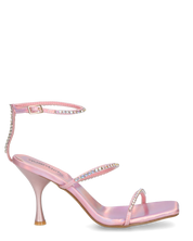 RAHA - sandali in glassy rosa con gemme