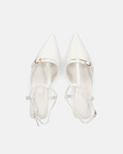 RASHIDA - decolette con tacco basso bianco