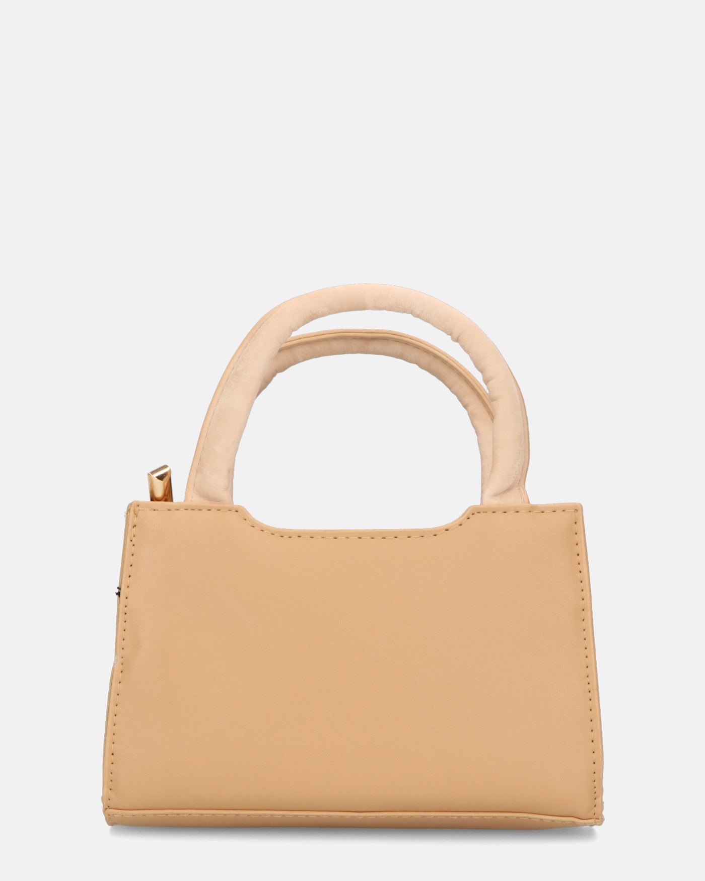 RIBBY - borsetta a mano beige con chiusura a cerniera e fiocchetti decorativi