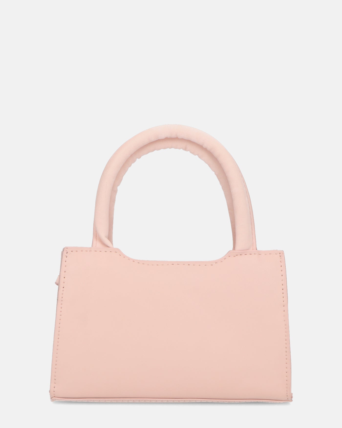 RIBBY - borsetta a mano rosa con chiusura a cerniera e fiocchetti decorativi