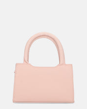 RIBBY - borsetta a mano rosa con chiusura a cerniera e fiocchetti decorativi