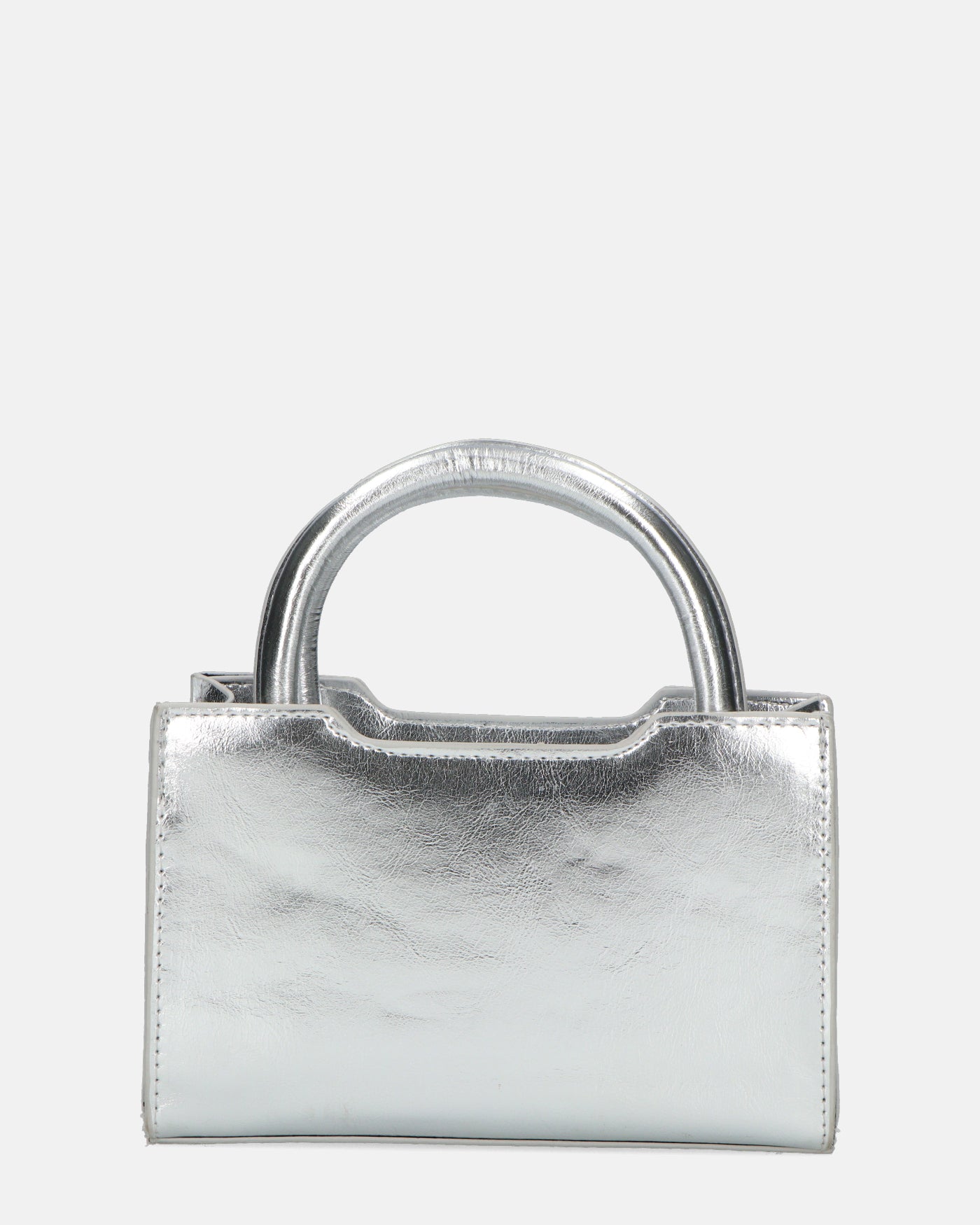 RIBBY - borsetta a mano argento con chiusura a cerniera e fiocchetti decorativi rosa