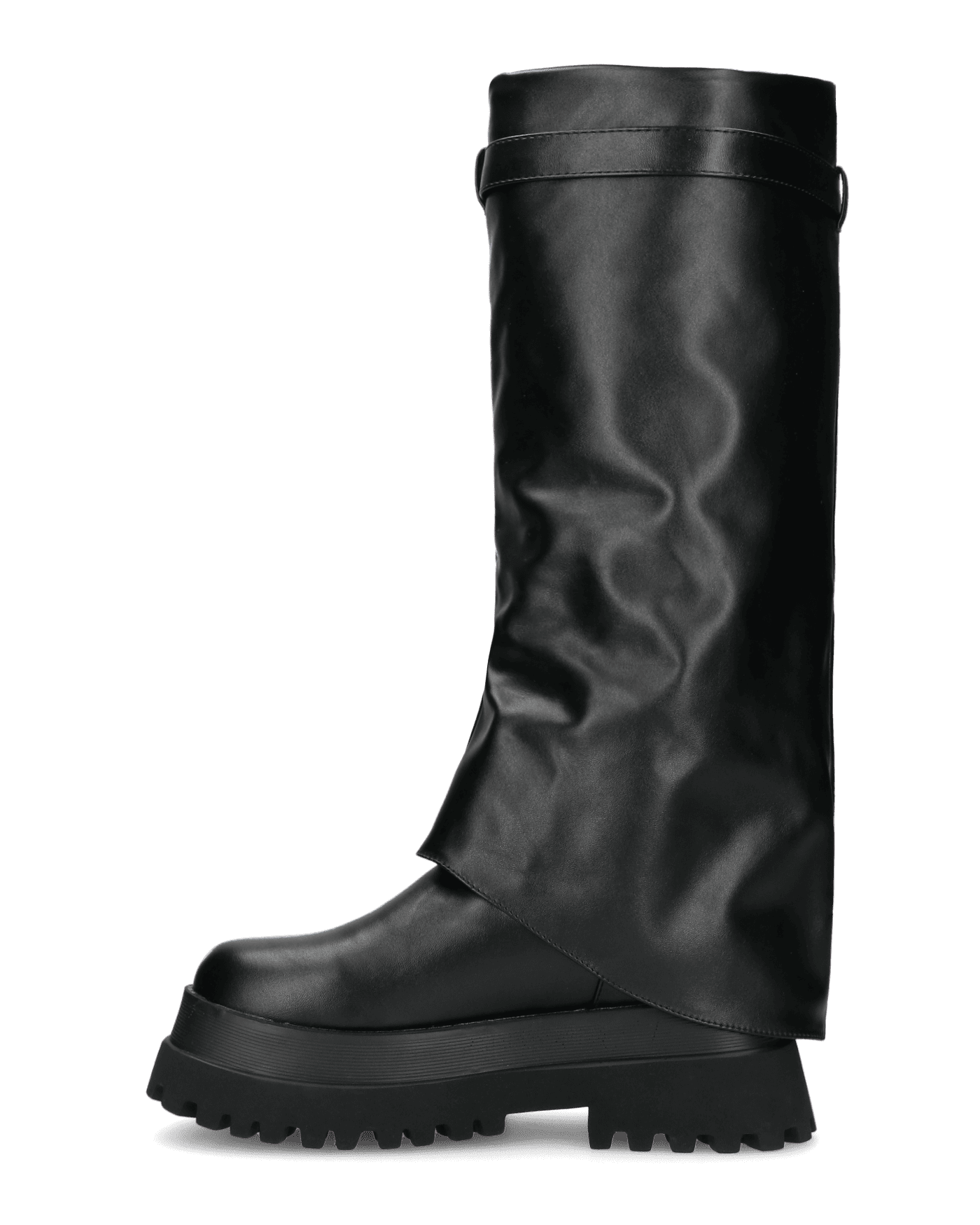 ROMI - stivali alti con risvolto e suola stile anfibi