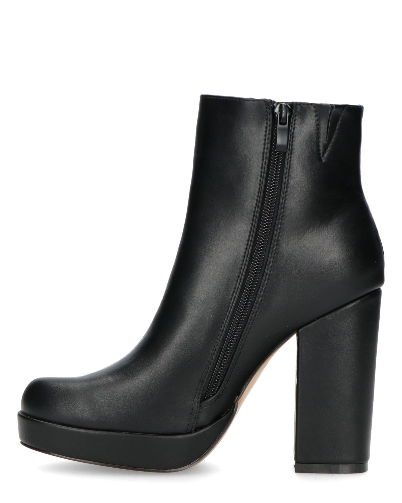 RORY - stivaletti neri con tacco e cerniera laterale