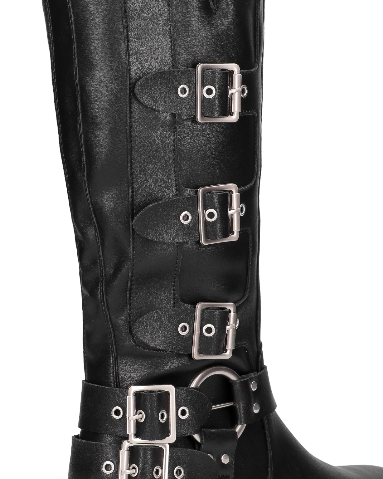 SHAKIIRA - stivali alti sotto al ginocchio con cinturini e fibbie