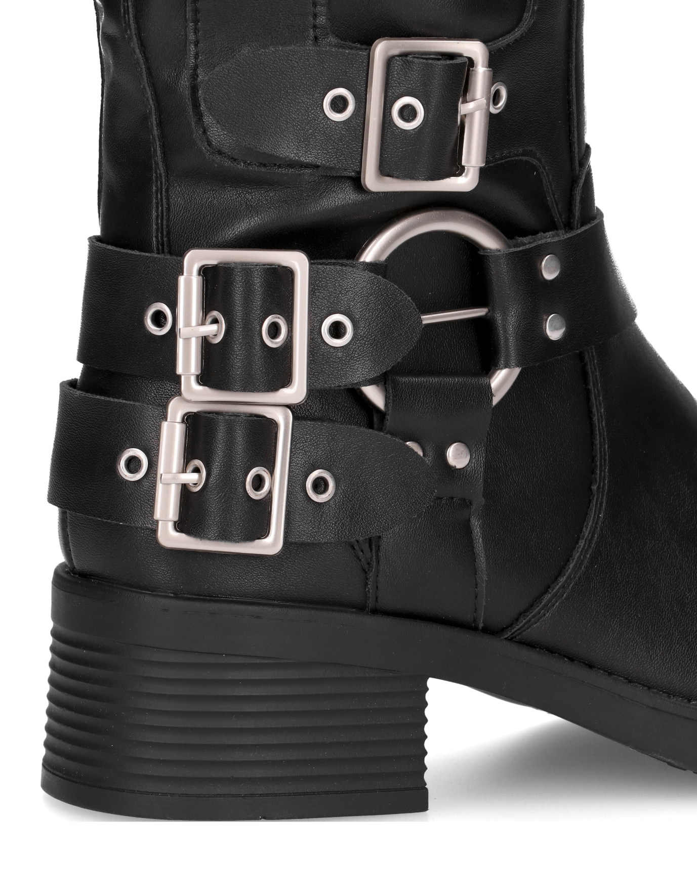 SHAKIIRA - stivali alti sotto al ginocchio con cinturini e fibbie