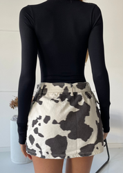 SHANIA - gonna in jeans effetto muccato