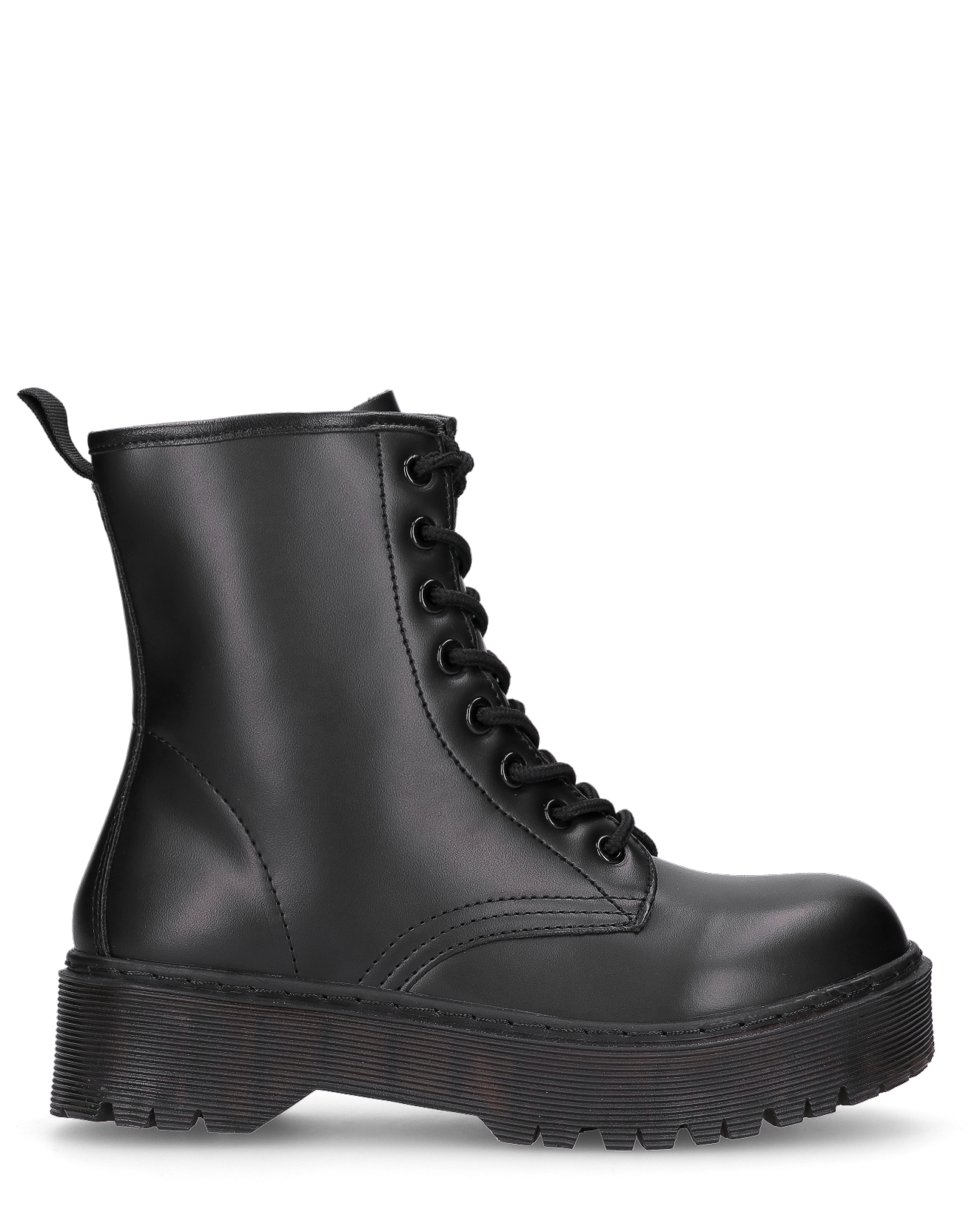 STACEE - stivaletti neri stile anfibio con platform