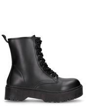 STACEE - stivaletti neri stile anfibio con platform