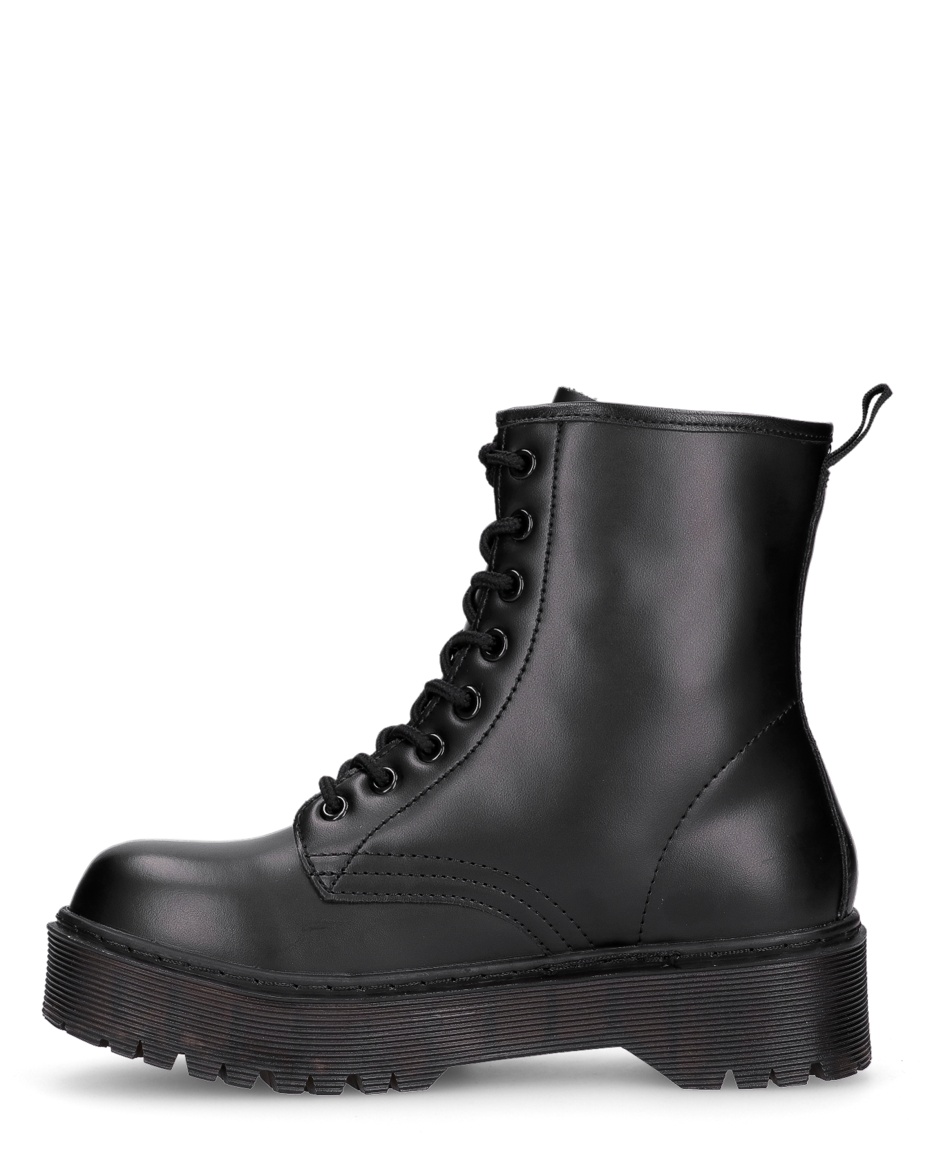 STACEE - stivaletti neri stile anfibio con platform