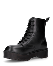 STACEE - stivaletti neri stile anfibio con platform