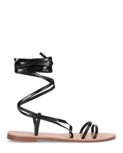 SEA - sandali bassi con fasce e cordini neri