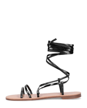 SEA - sandali bassi con fasce e cordini neri