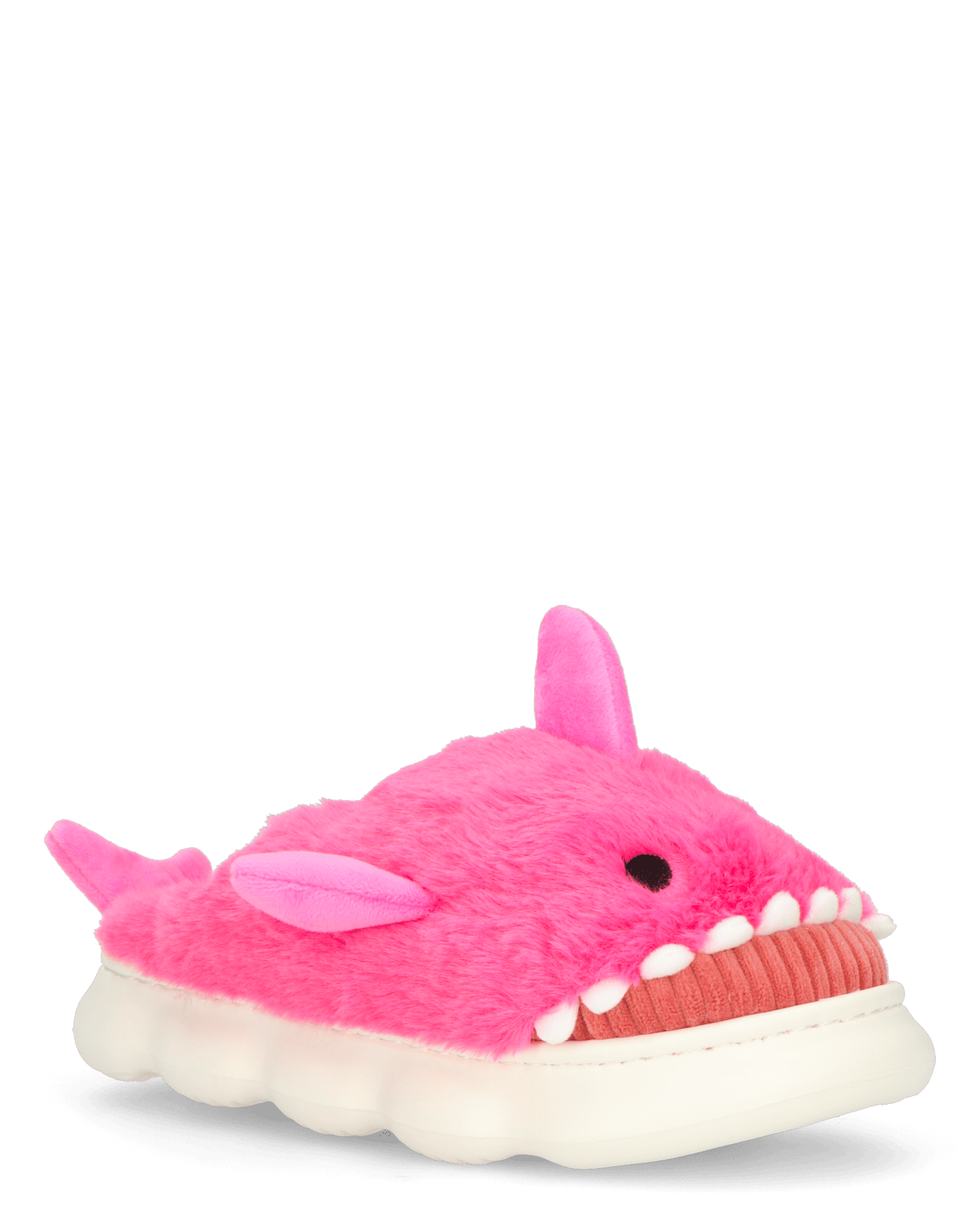 SHARKY - pantofole fucsia a forma di squalo peluche