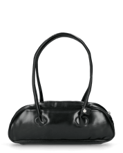 SHASA - borsa nera a spalla con chiusura zip