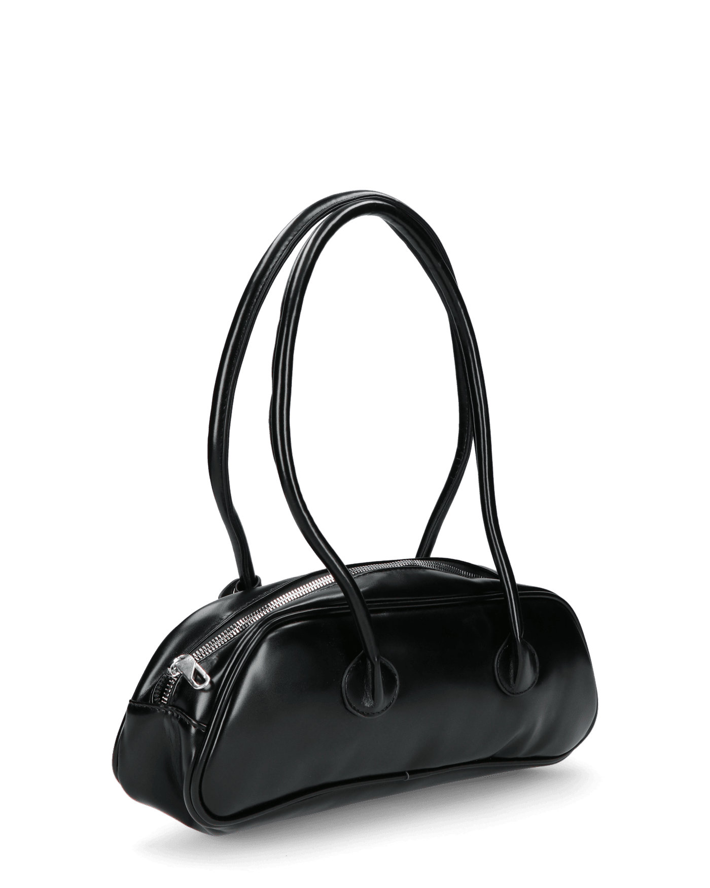 SHASA - borsa nera a spalla con chiusura zip