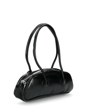 SHASA - borsa nera a spalla con chiusura zip