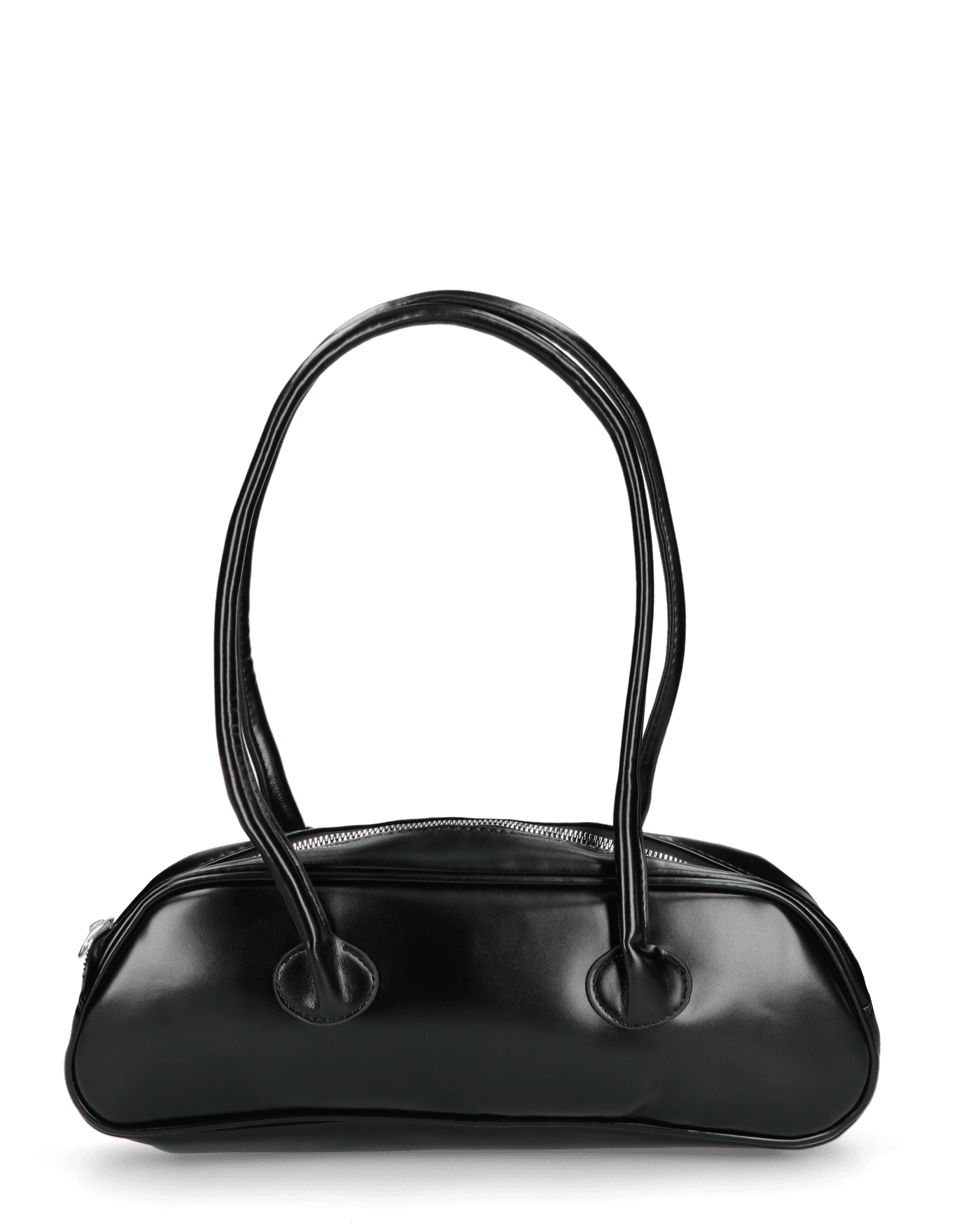 SHASA - borsa nera a spalla con chiusura zip