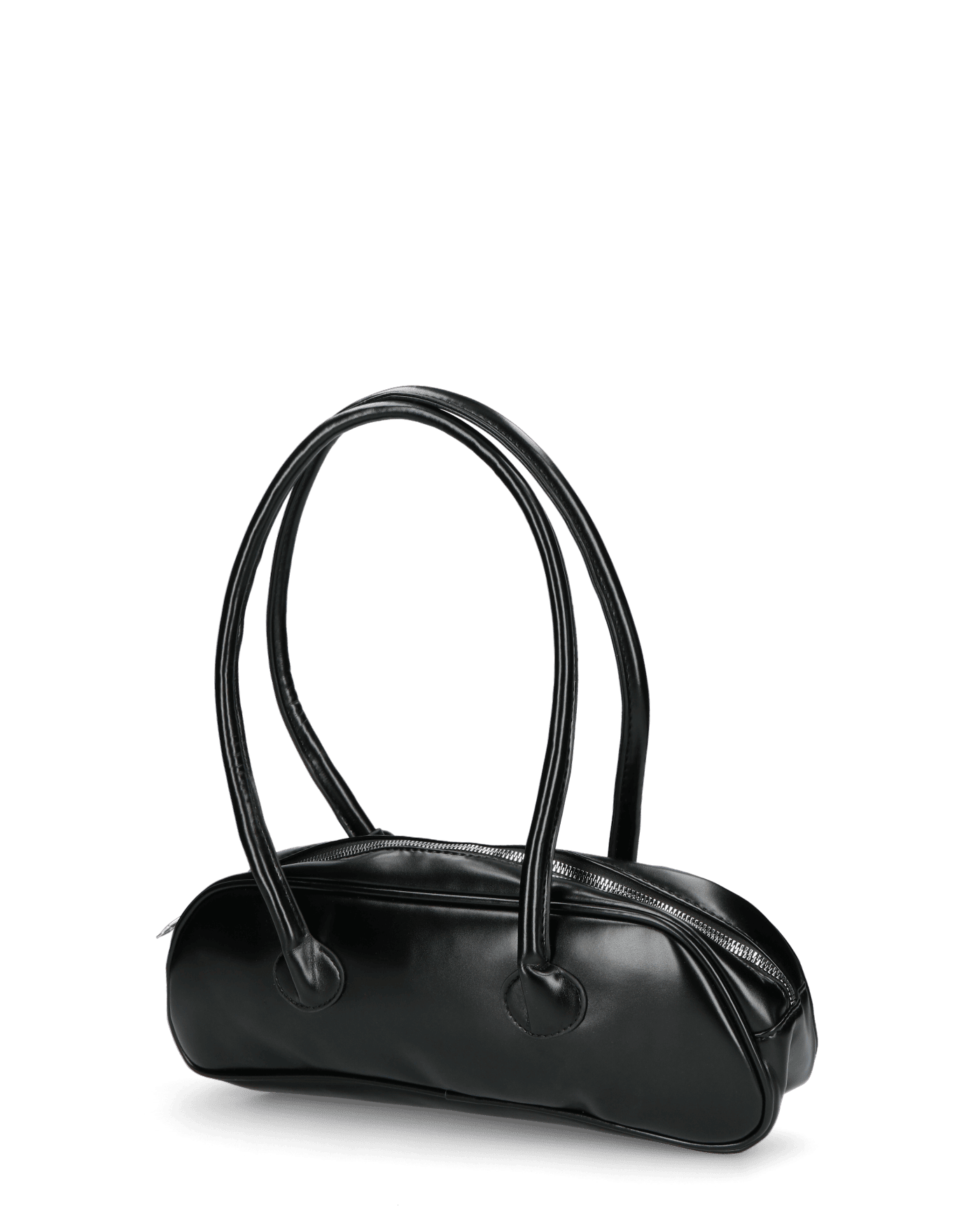 SHASA - borsa nera a spalla con chiusura zip