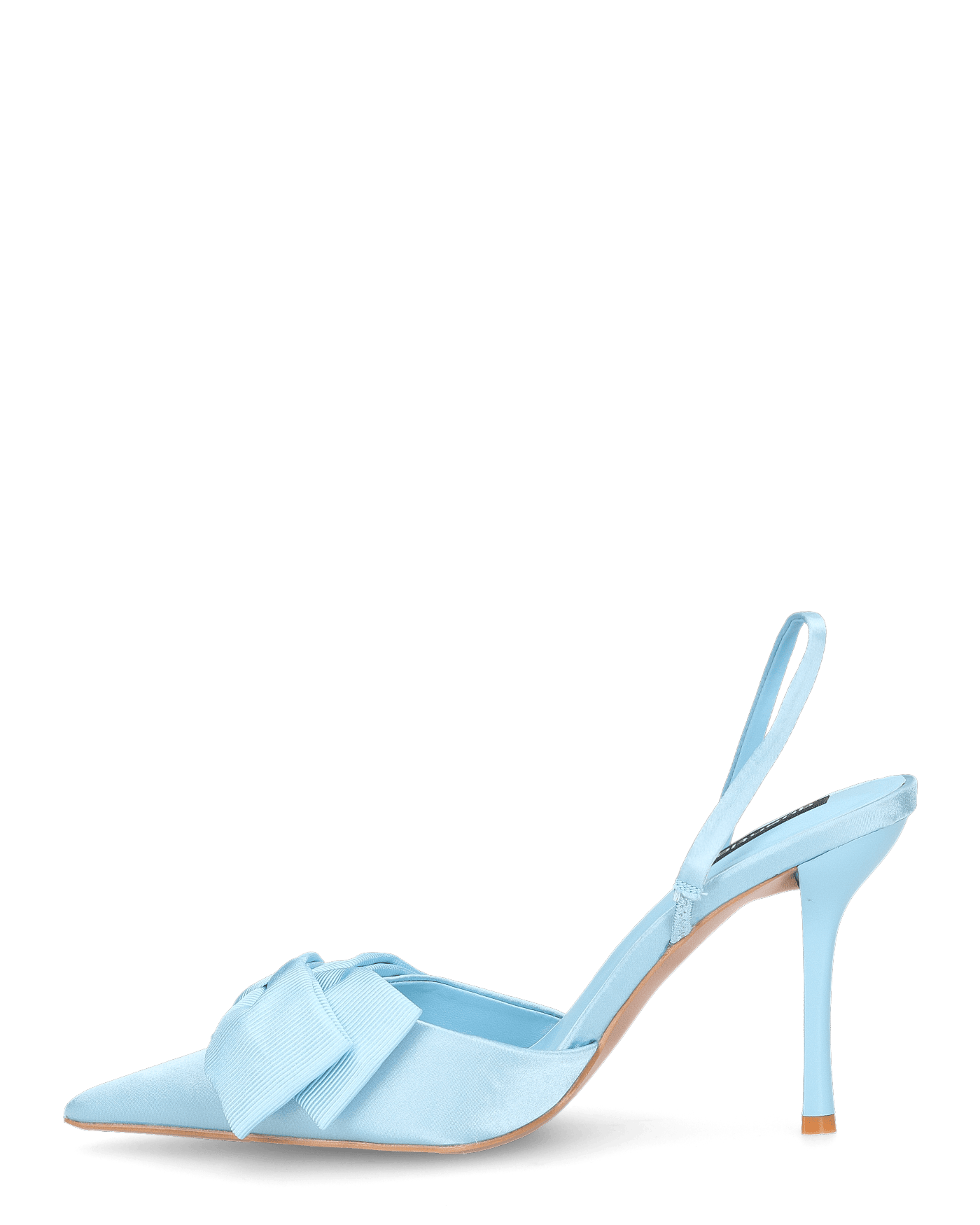 SILVY - decolette con tacco a spillo in azzurro con fiocco