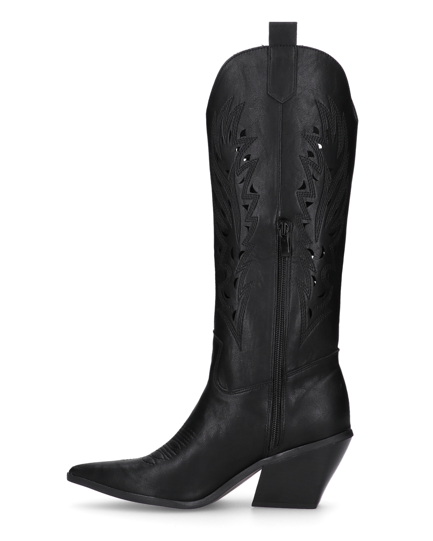 SIRIAA - stivale camperos estivo nero con dettagli traforati