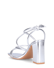 SISSI - sandali argentati con tacco e cinturino